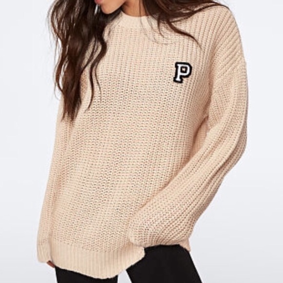 PINK Victoria's Secret Sweaters - Victoria's Secret Heritage Crew Pullover Chunky K